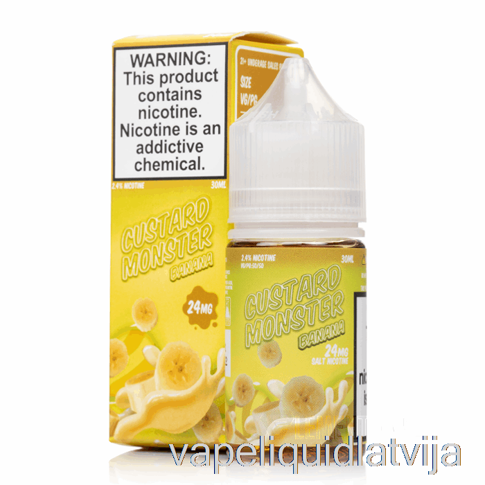 Banāns - Olu Krēms Monstra Sāļi - 30ml 24mg Vape šķidrums